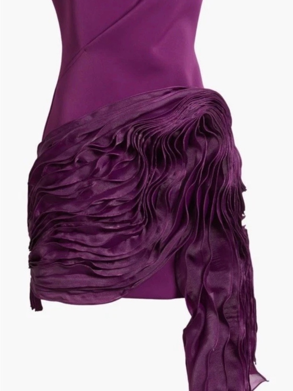 ACLER Wigbeth Pleated Organza Overlay Dress Deep Ruby Purple size - 4 - Picture 4 of 7